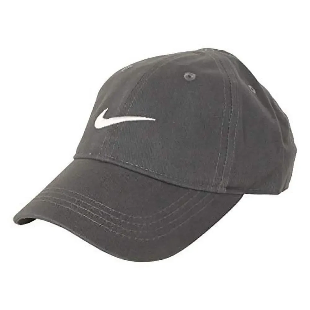 Nike Kids Baseball Cap Anthracite Child Size 4-7 Adjustable Hat Embroidered Logo